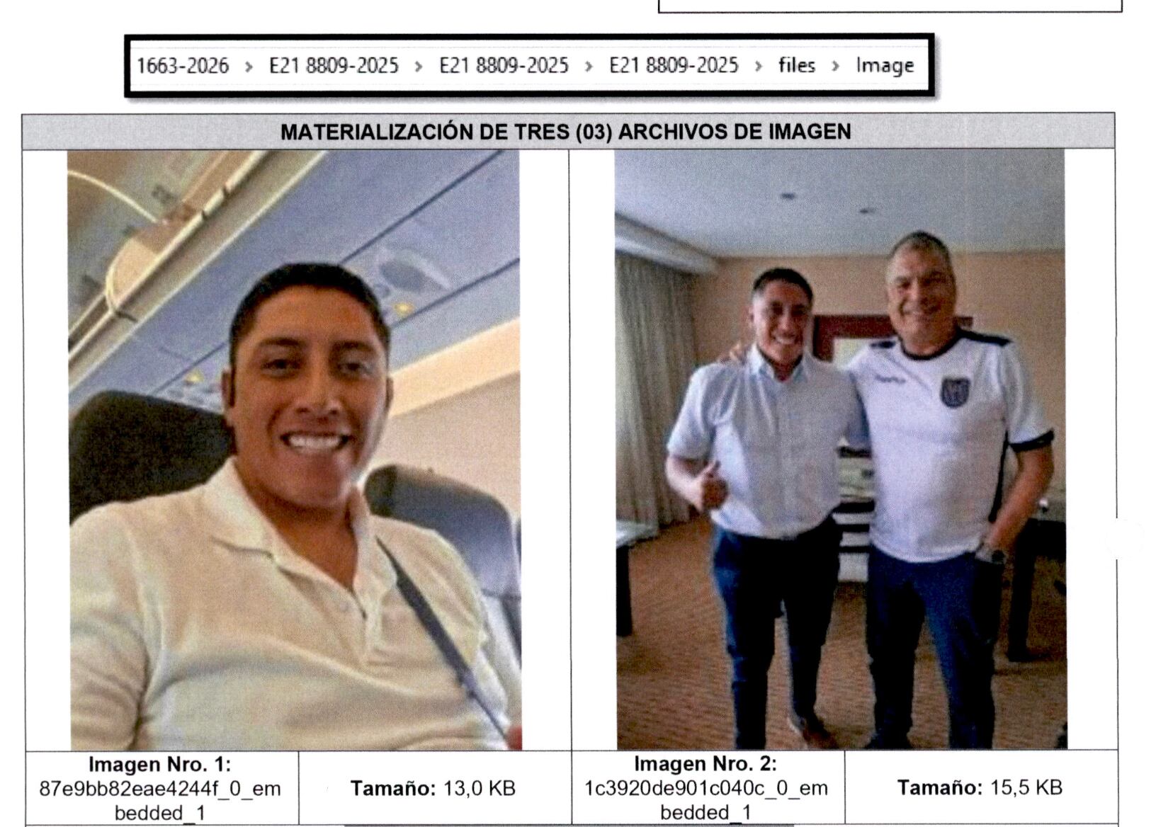 Fotografías extraídas de los dispositivos de Rodney Rengel. Se lo observa en la fotografía con el expresidente Rafael Correa