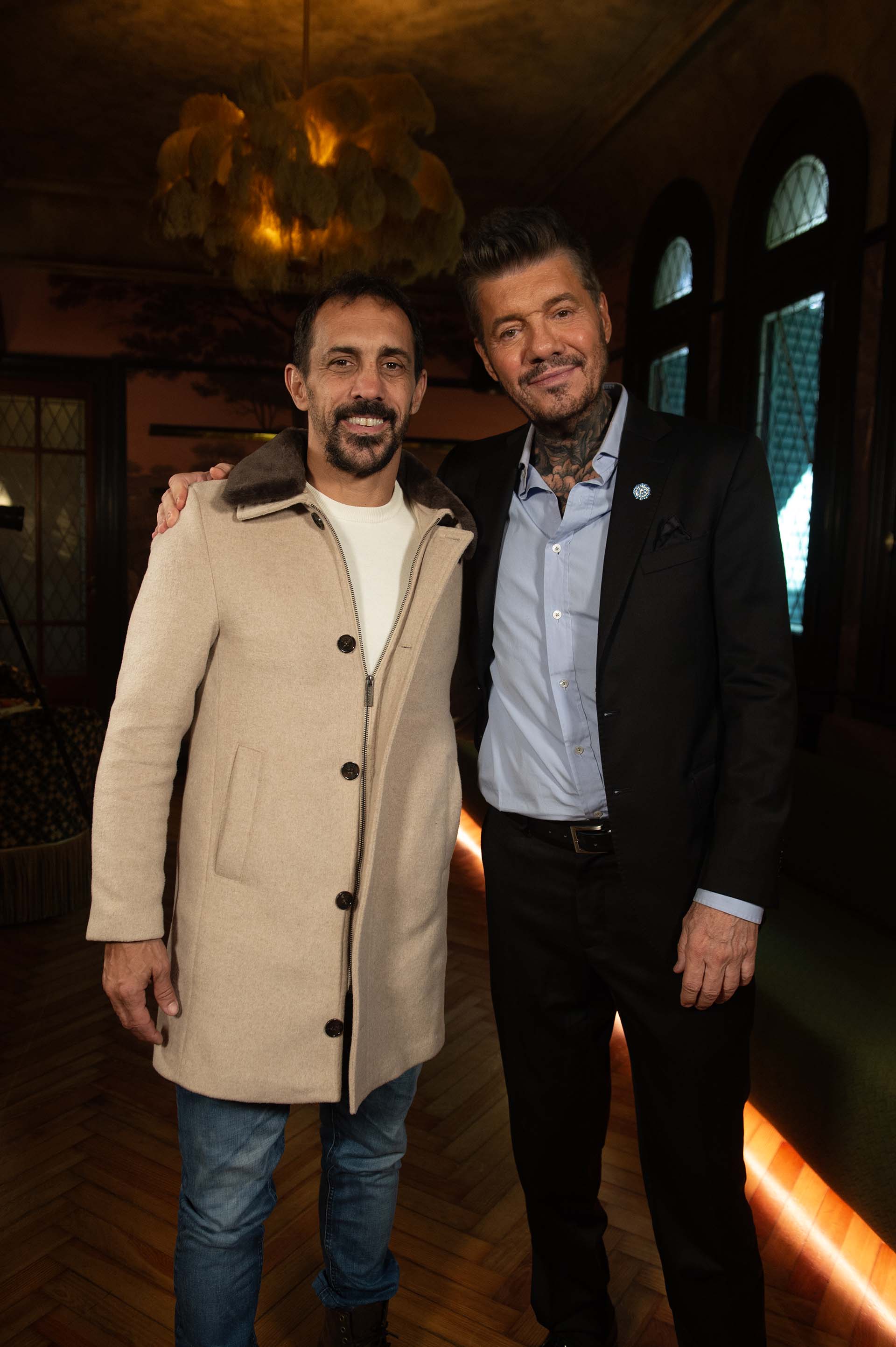 Marcelo junto a José Chatruc en la presentación de su ciclo en Infobae en Vivo 