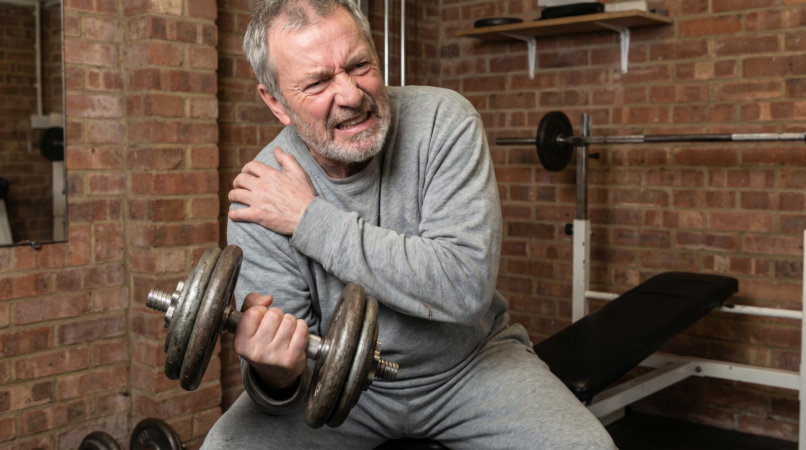 Los errores en el gimnasio en los hombres que envejecen surgen cuando creen que el cuerpo responde igual que a los 25 años (Imagen Ilustrativa Infobae)