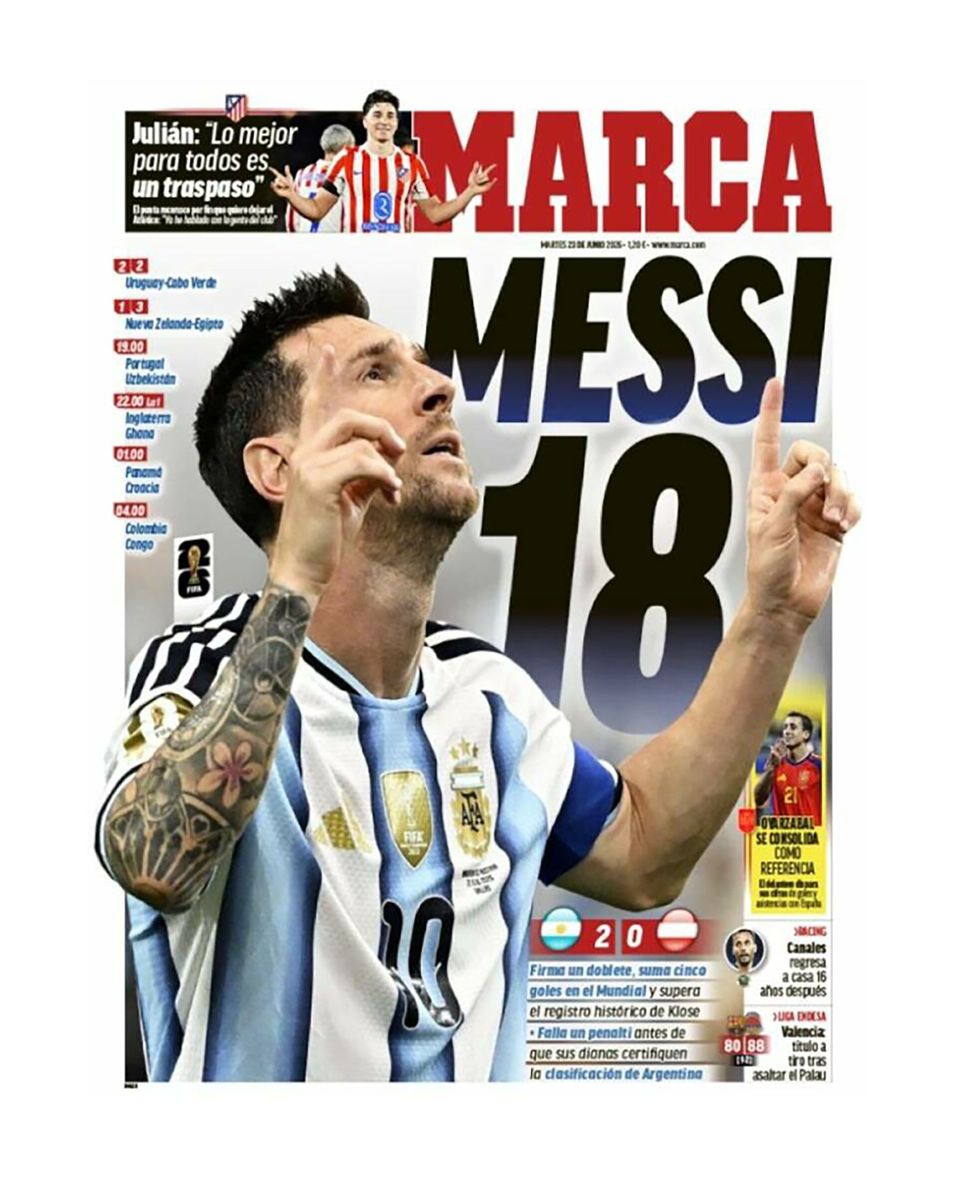 La portada de Marca (España)