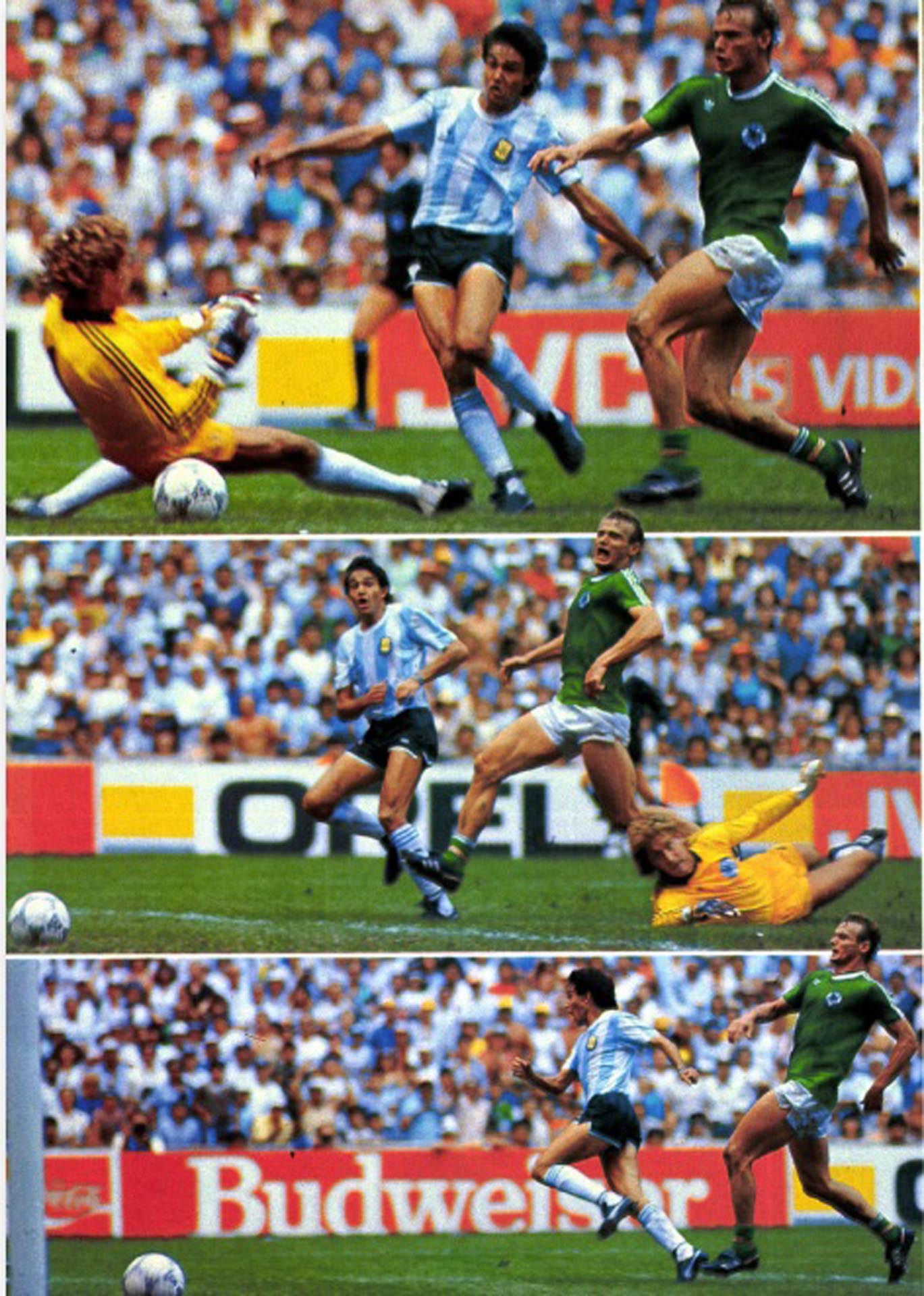 Secuencia del tercer gol. La obra cumbre en la carrera de Jorge Burruchaga