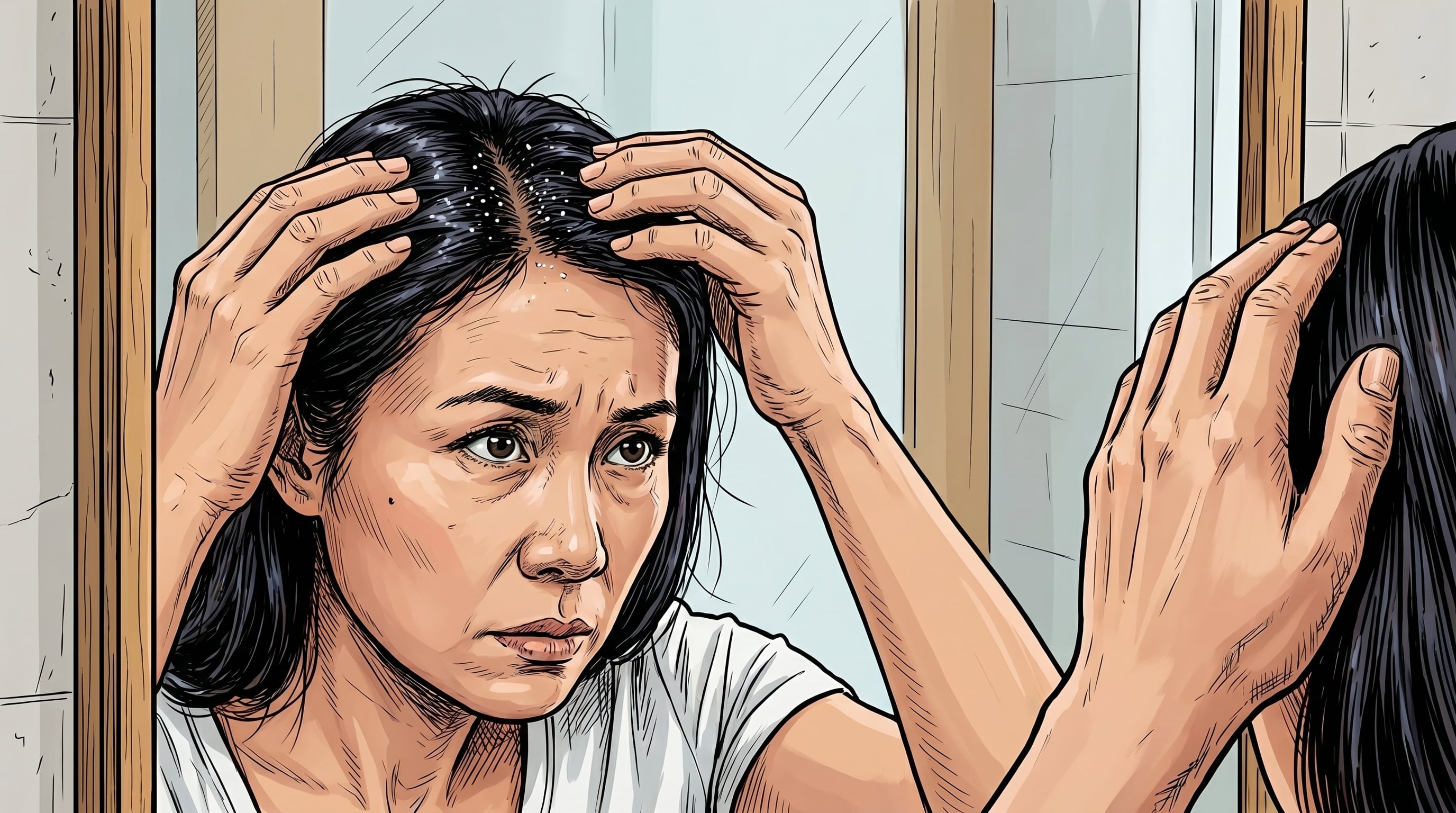 La caspa puede aumentar la caída del cabello cuando causa inflamación, irritación o picazón en el cuero cabelludo (Imagen Ilustrativa Infobae)