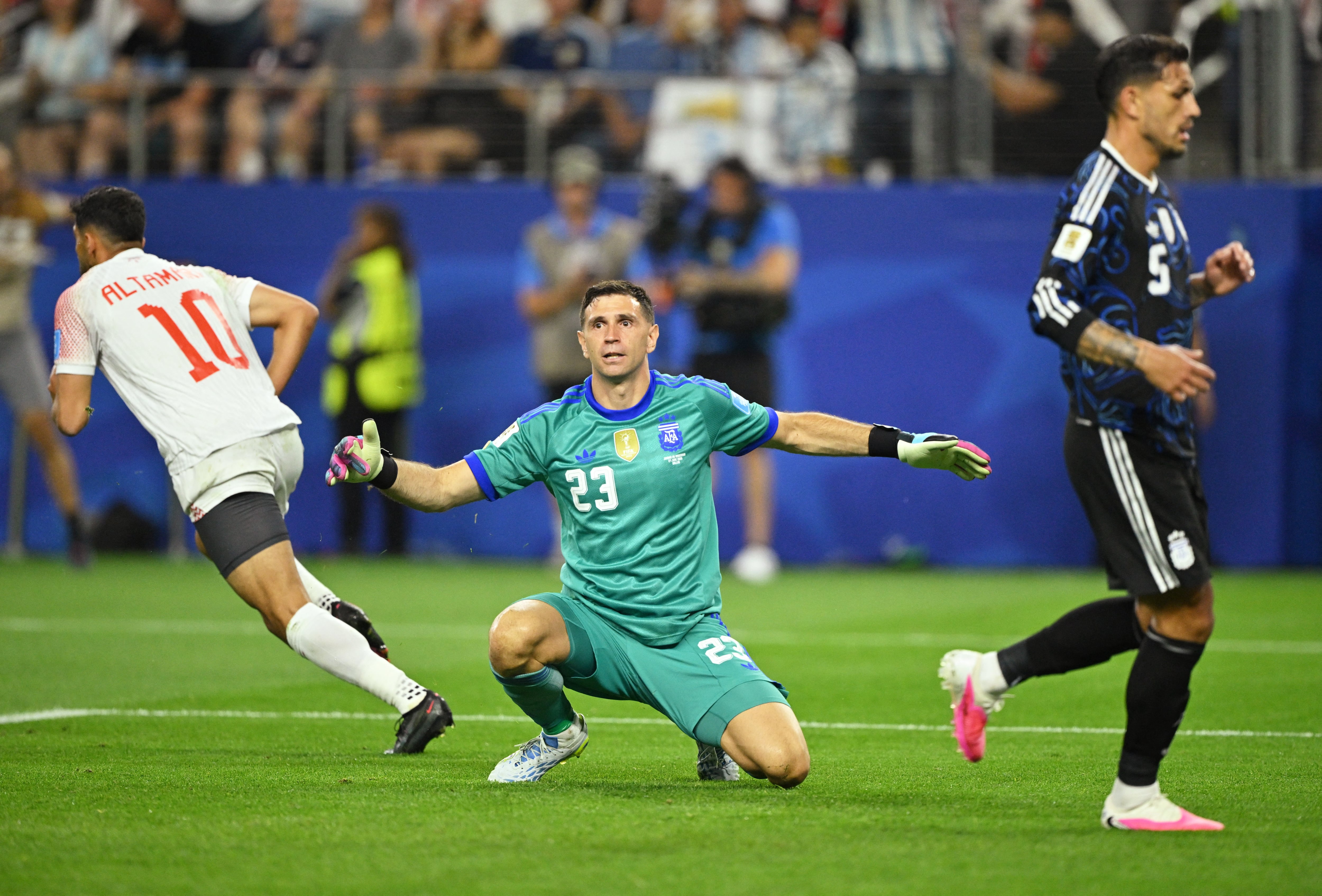 El Dibu Martínez se lamentó por el gol en contra que recibió contra Jordania (IMAGN IMAGES via Reuters/Jerome Miron)