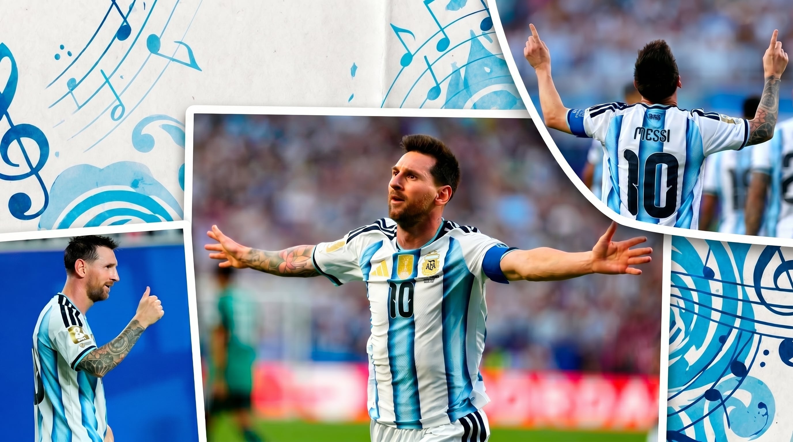 El Mundial inspira himnos oficiales y un cancionero dedicado a Messi