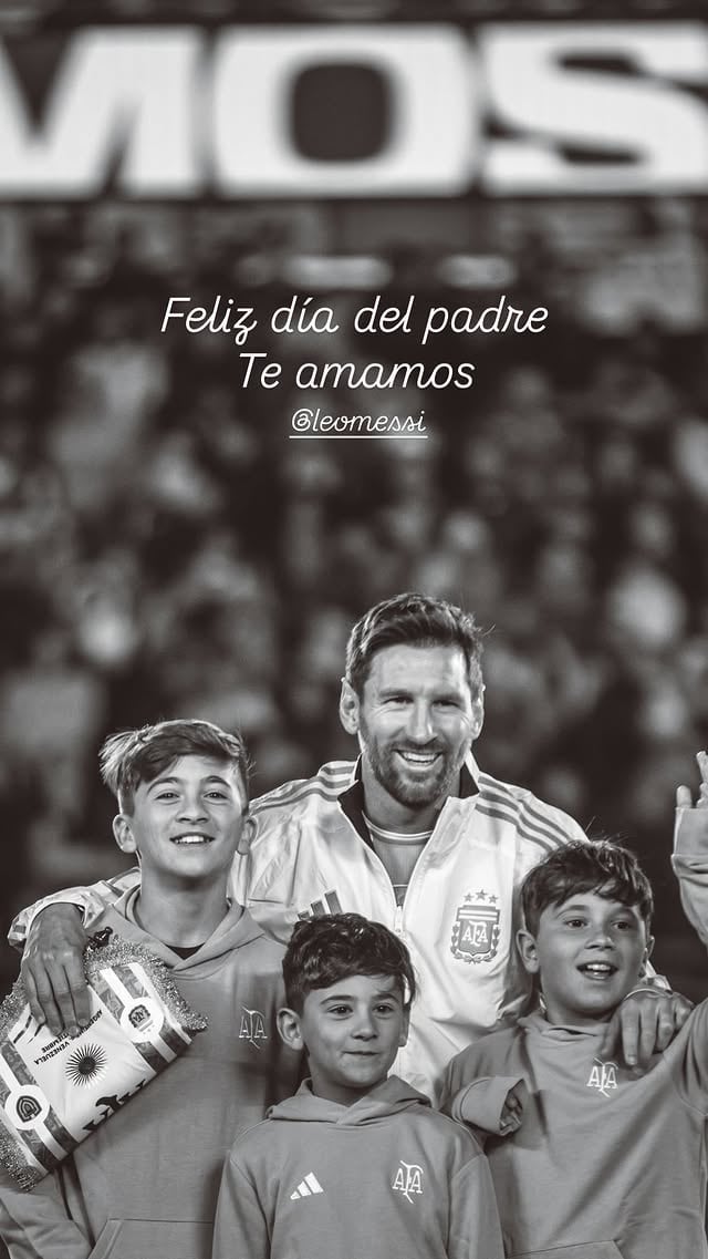 El posteo de Anto Roccuzzo para Messi por el Día del Padre