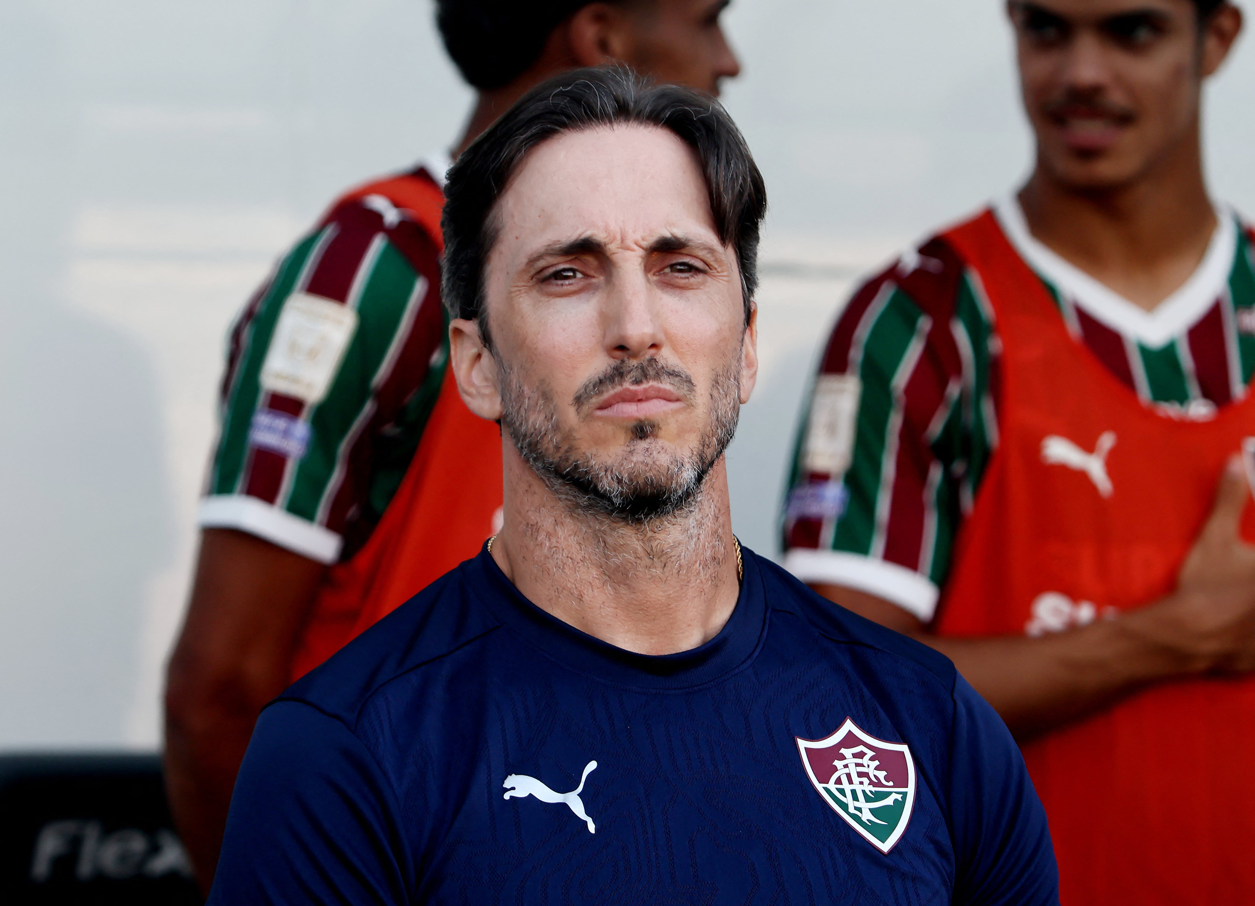 Luis Zubeldía es del agrado de Riquelme, pero tiene contrato vigente en Fluminense (REUTERS/Thiago Bernardes)