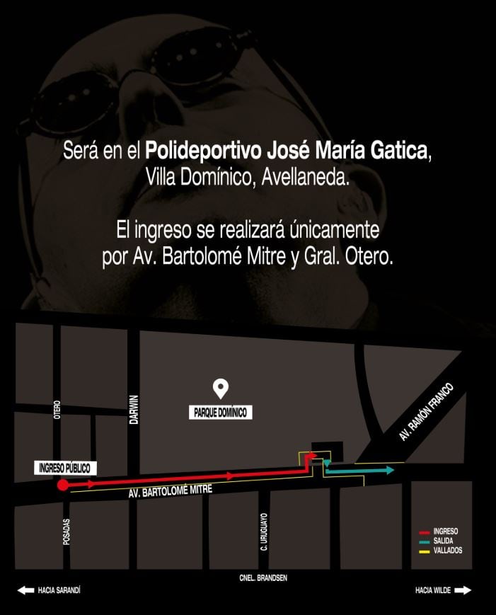 Así serán los accesos al velatorio del Indio