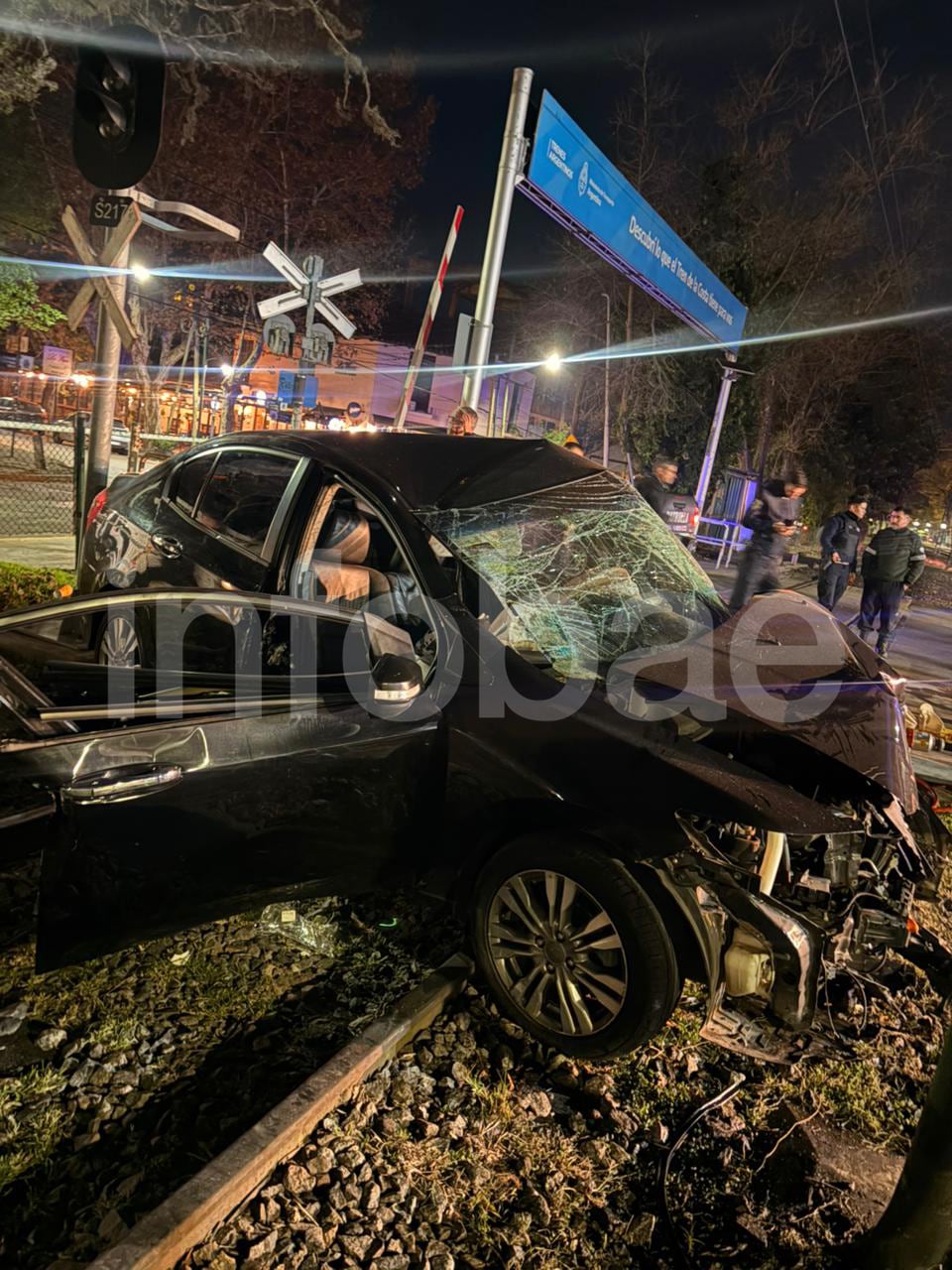Así quedó el auto de Ernestina Pais luego del impacto