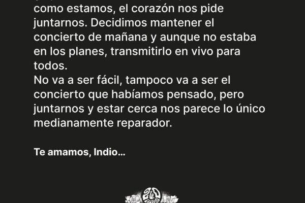 El emotivo homenaje de Los Fundamentalistas al Indio Solari en su show en Comodoro Rivadavia: lágrimas, abrazos y ovación