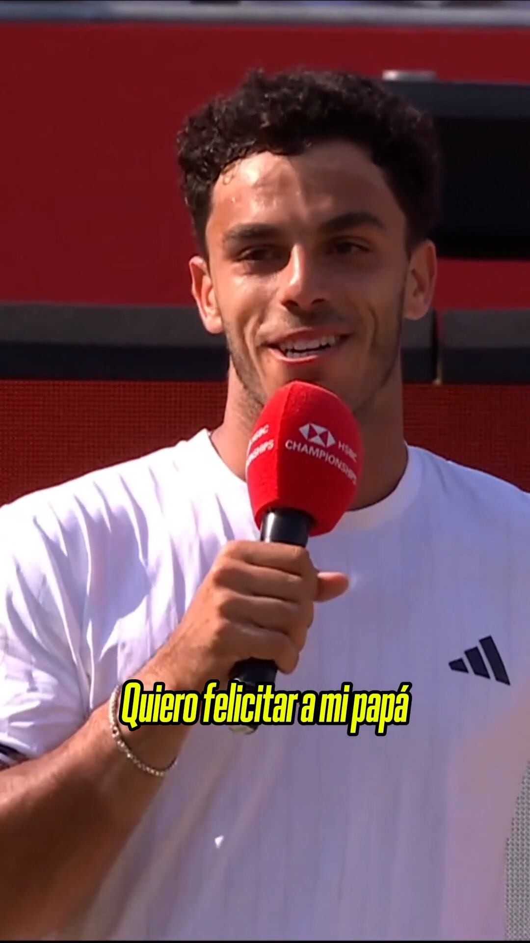 Francisco Cerúndolo y una dedicatoria muy especial (Captura de video)