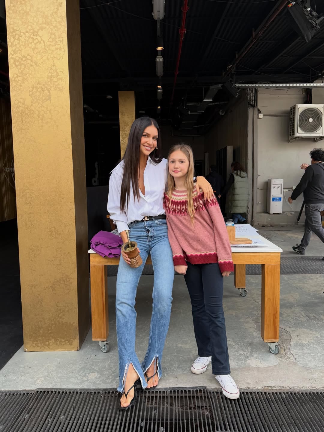 La modelo y su hija celebraron su vista al programa de este domingo