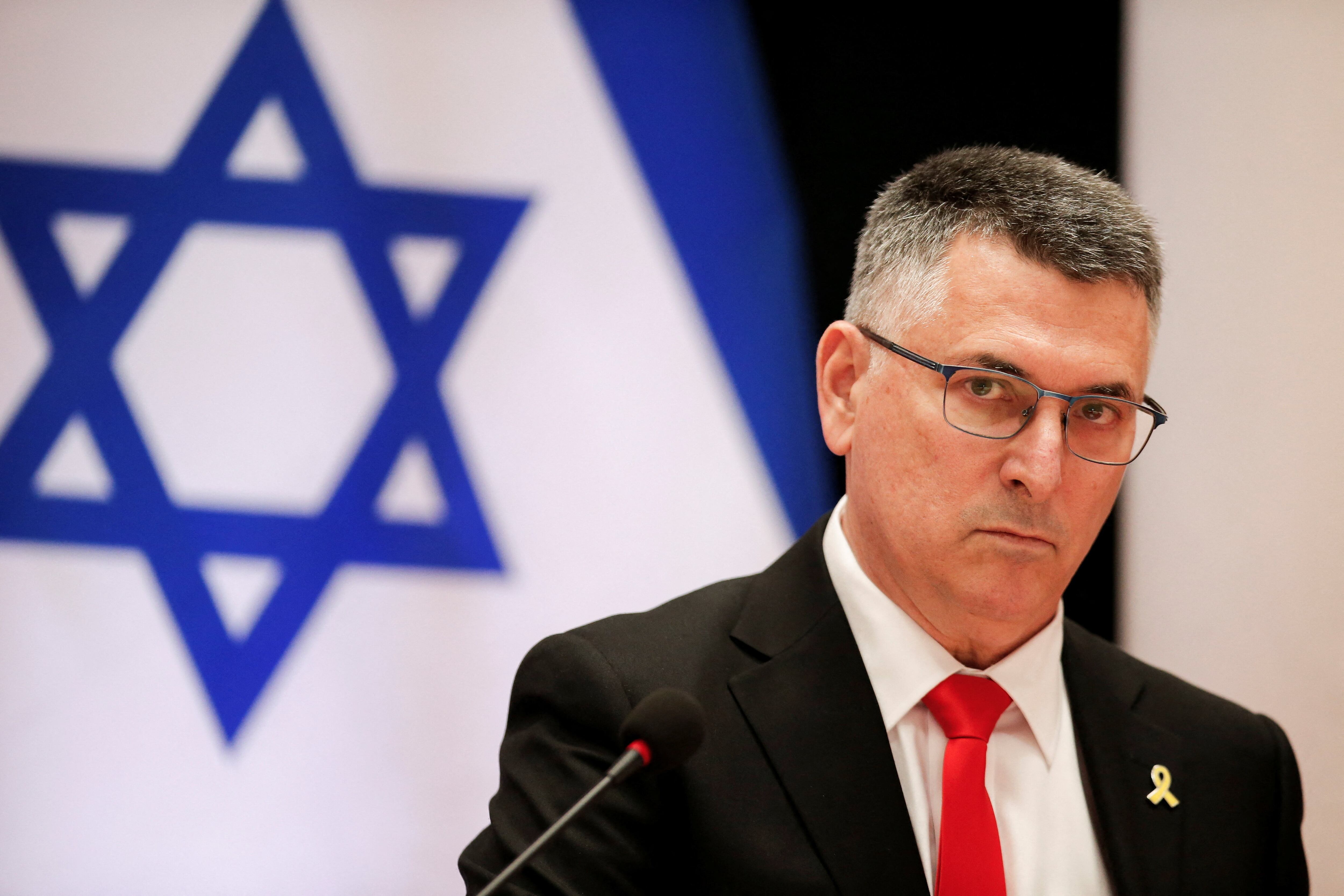 El canciller israelí Gideon Saar, impulsor del histórico reconocimiento por unanimidad del genocidio armenio por parte del gabinete de su país. (REUTERS/Cesar Olmedo)