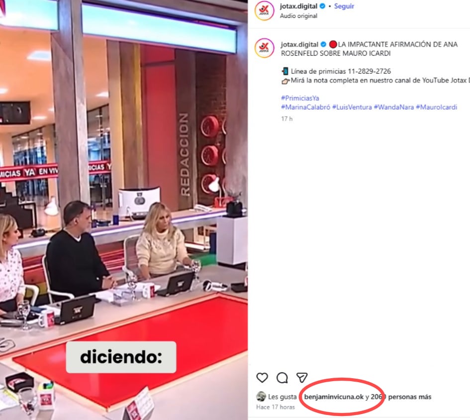 El inesperado gesto de Benjamín Vicuña contra Mauro Icardi que llamó la atención: la foto