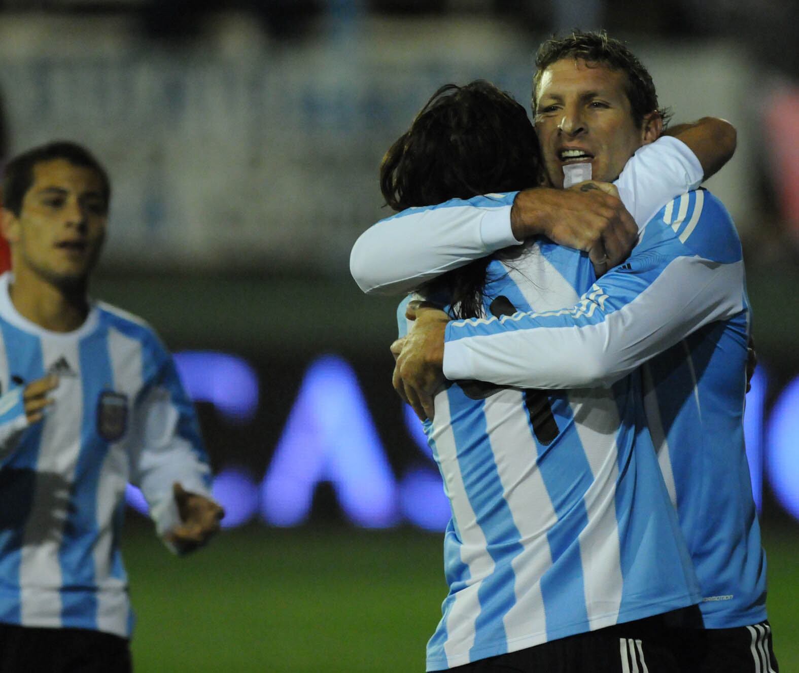 Palermo celebrando su gol contra Haití en 2010 (Fotobaires)