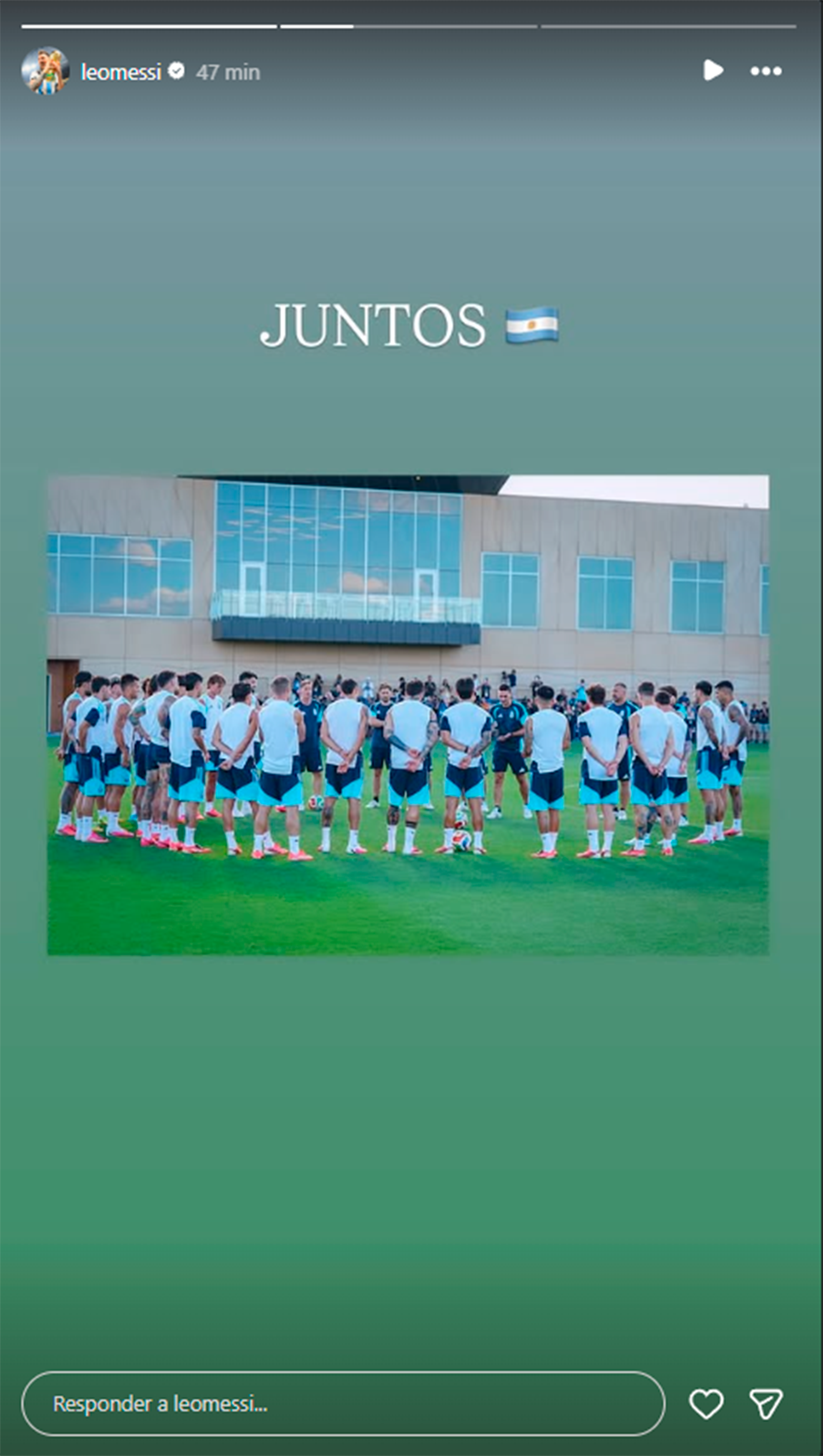 El mensaje de unidad del capitán de la selección argentina (@leomessi)