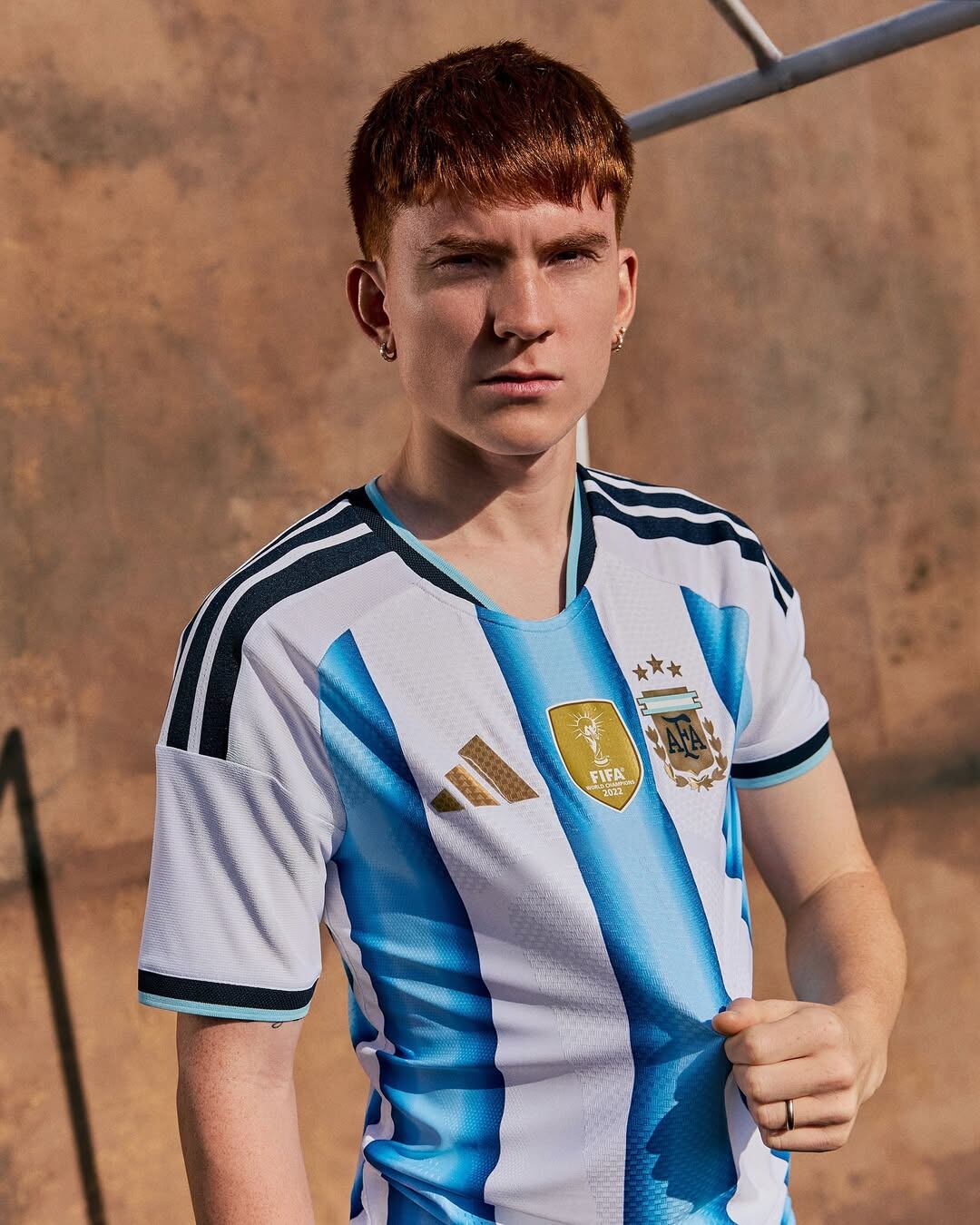 La camiseta que utilizará la selección argentina en el Mundial
