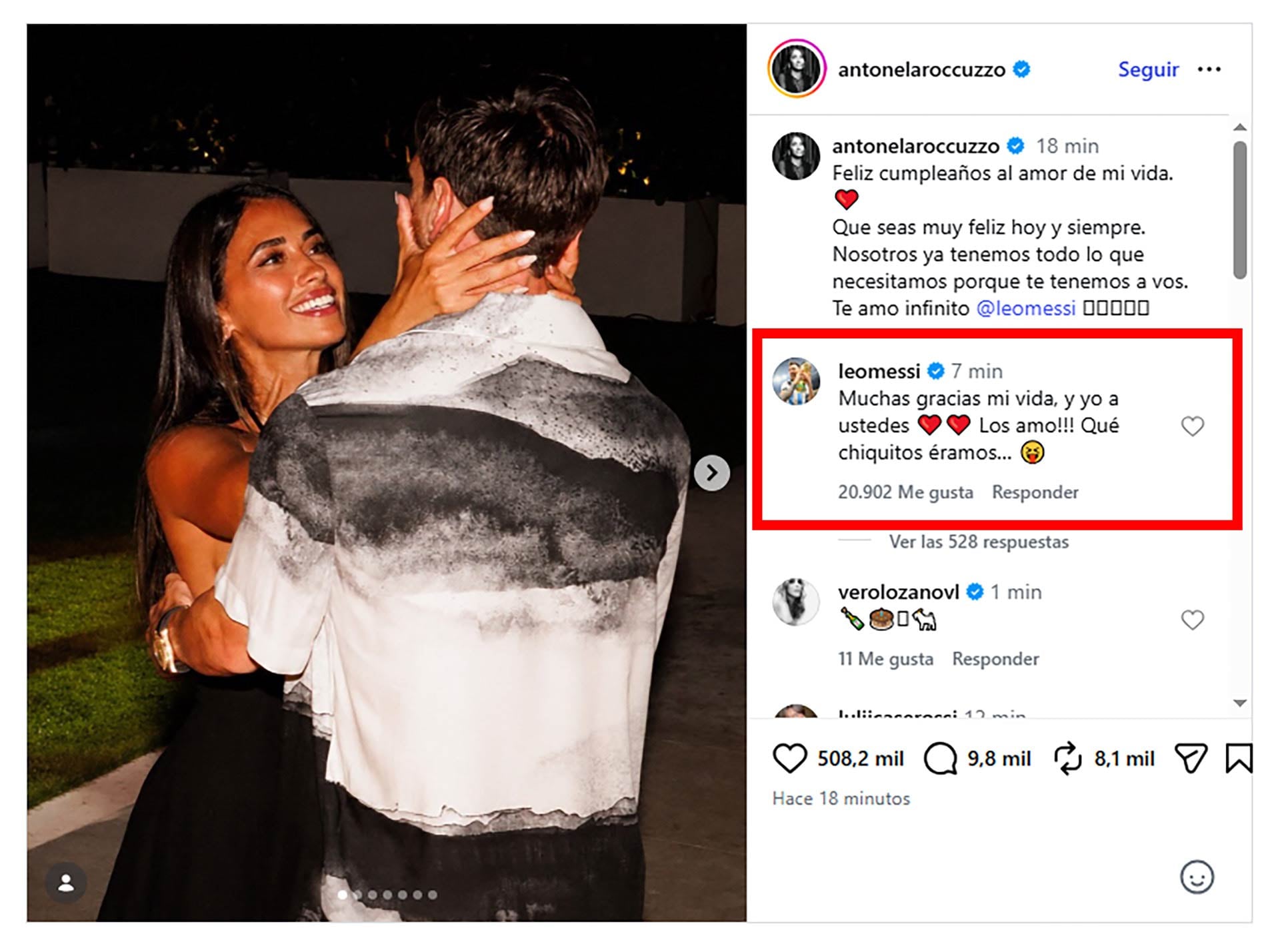 El posteo de Antonela Roccuzzo por el cumpleaños de Lionel Messi