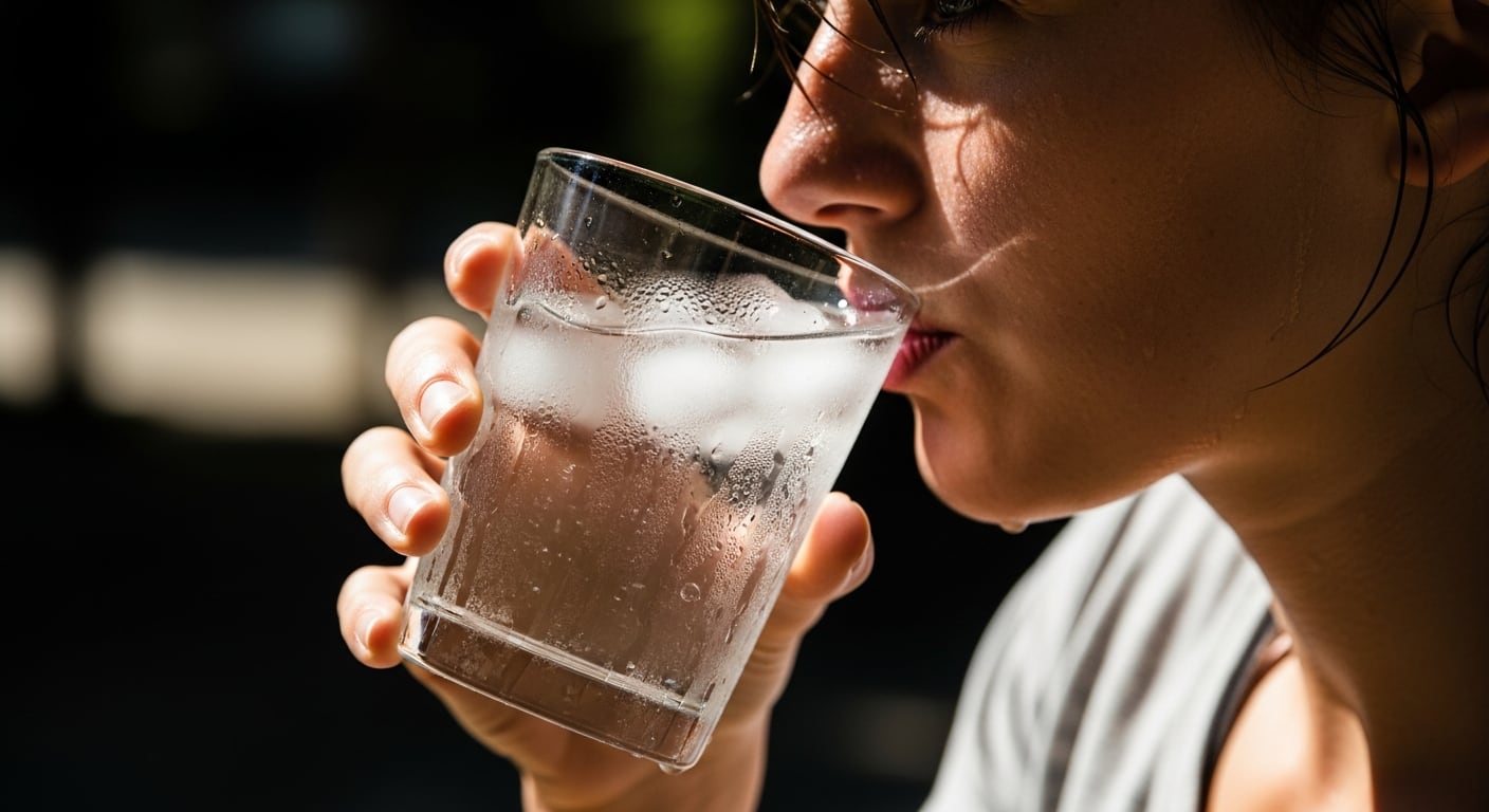 Beber agua al comenzar la jornada ayuda a iniciar temprano la meta diaria de líquidos. (Imagen Ilustrativa Infobae)