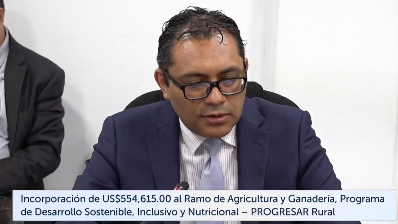 Sumaron USD 554.615 al presupuesto de Agricultura para financiar el programa Progresar Rural en El Salvador (Captura de pantalla de la transmisión en directo).