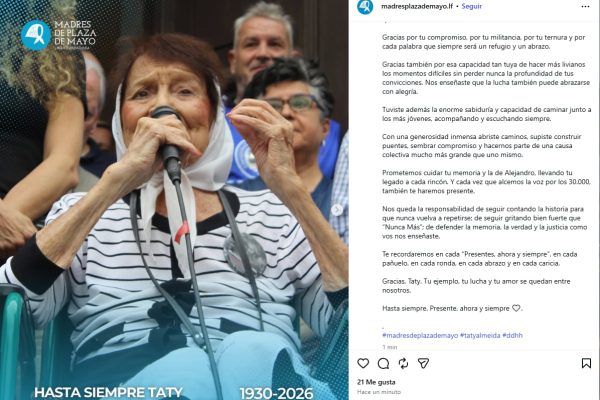 Fito Páez y su emotiva despedida a Taty Almeida: “Te quise mucho y te llevo dentro de mi corazón”