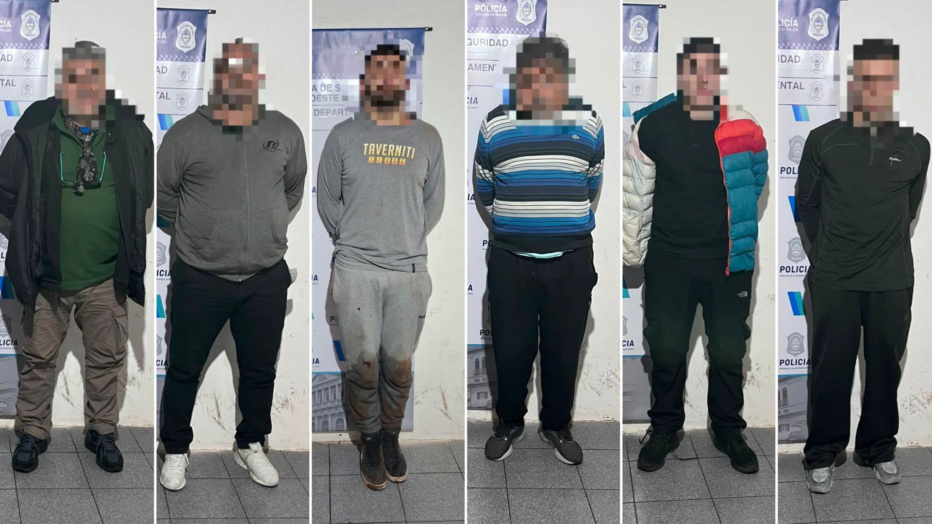 Los seis detenidos