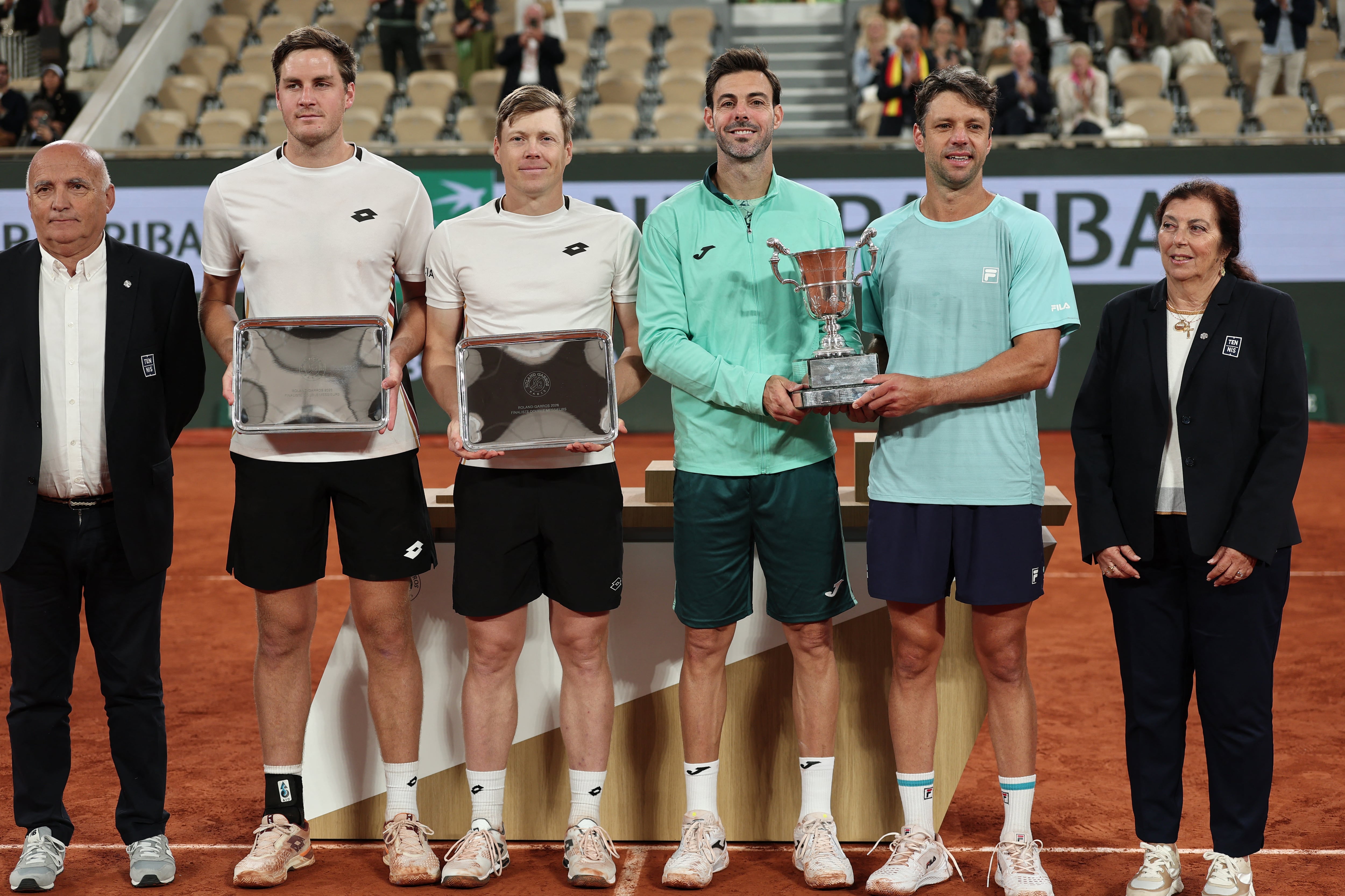 Horacio Zeballos y Marcel Granollers obtuvieron su tercer Grand Slam en Roland Garros (Crédito: REUTERS/Benoit Tessier)