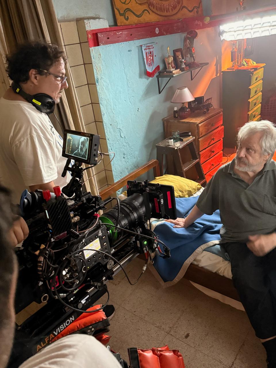 Jorge Marrale con Fernán Mirás, el director de la película