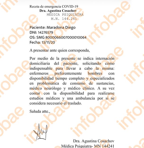 El pedido de Cosachov
