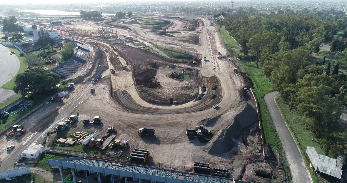 Vista aérea de las obras en el Autódromo de Buenos Aires (Christian Epp)