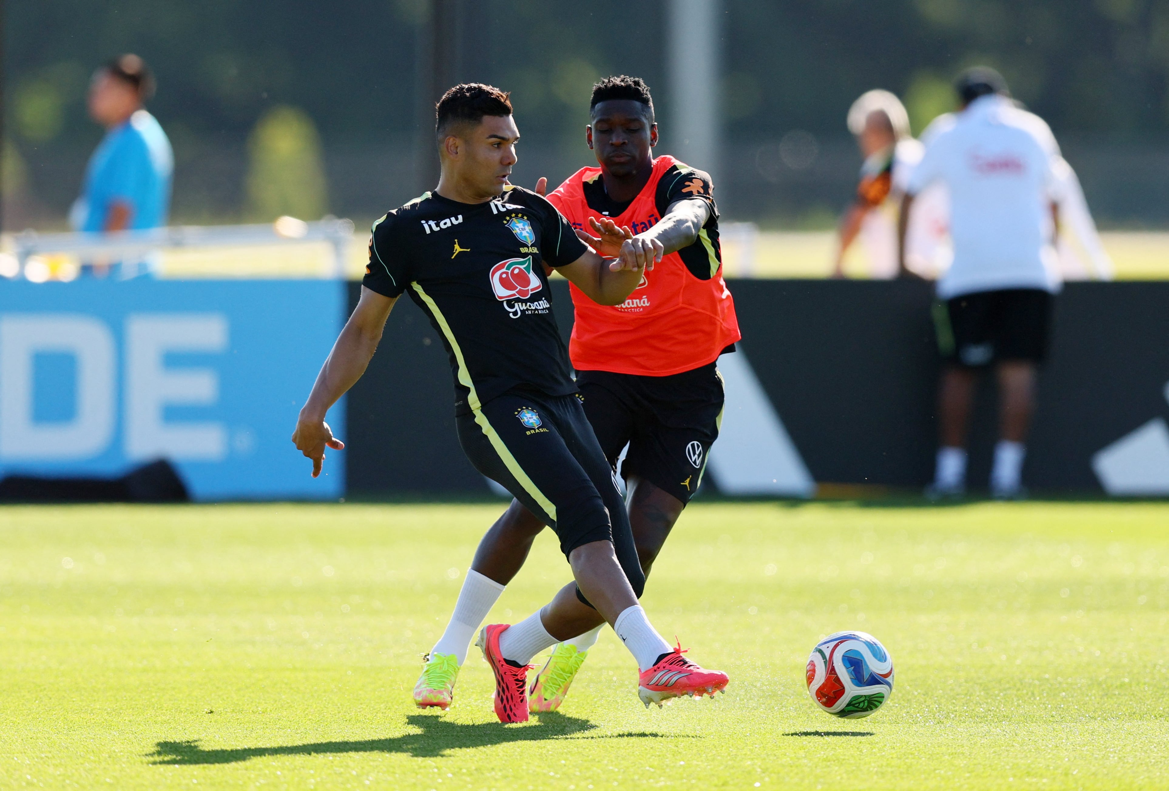 Casemiro, durante el entrenamiento de Brasil de cara al Mundial 2026 (Reuters/Caean Couto)