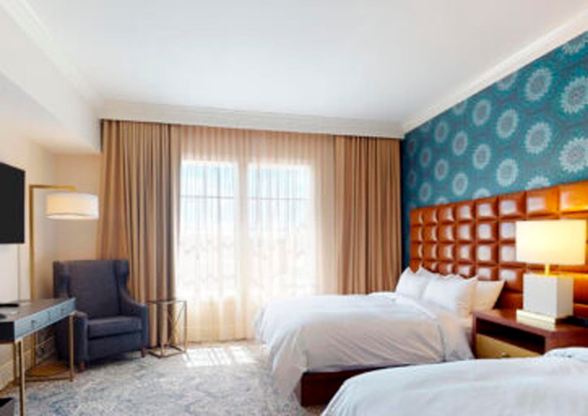 Una acogedora habitación de The Inn at Meadowbrook Hotel, el establecimiento seleccionado para la concentración de la selección de Inglaterra rumbo al Mundial 2026, esperando a los deportistas.