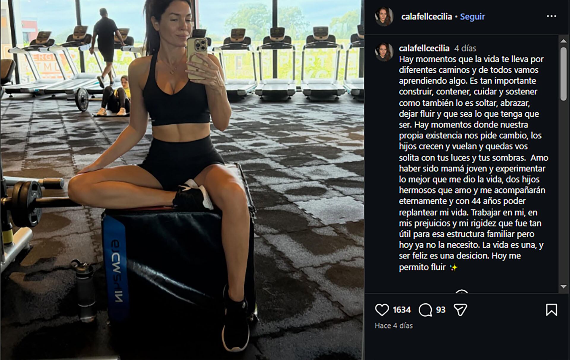 El posteo que hizo Cecilia para anunciar su separación del cantante de cumbia