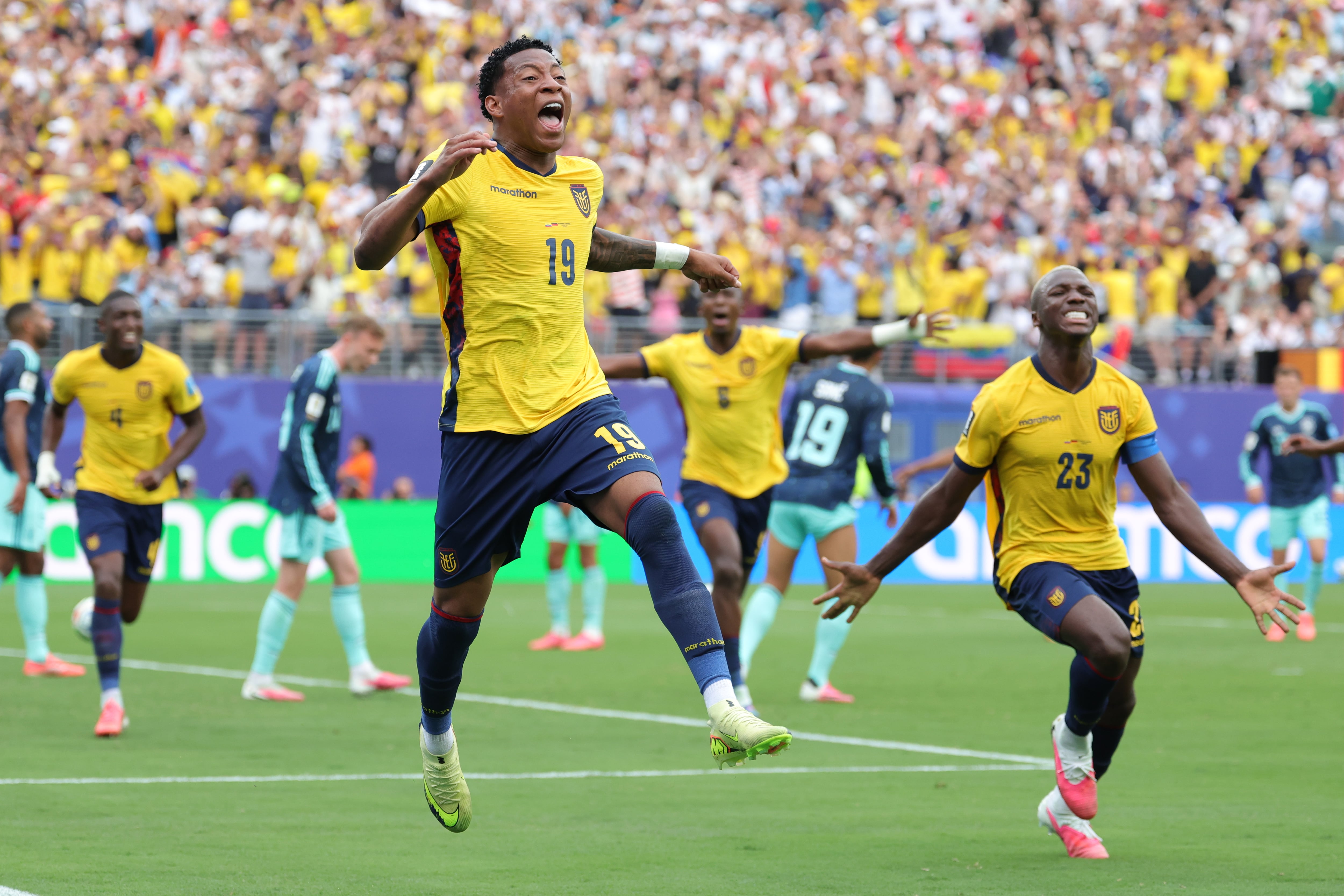 Su gol le dio a Ecuador la clasificación a 16avos (EFE/ Sebastiao Moreira) 