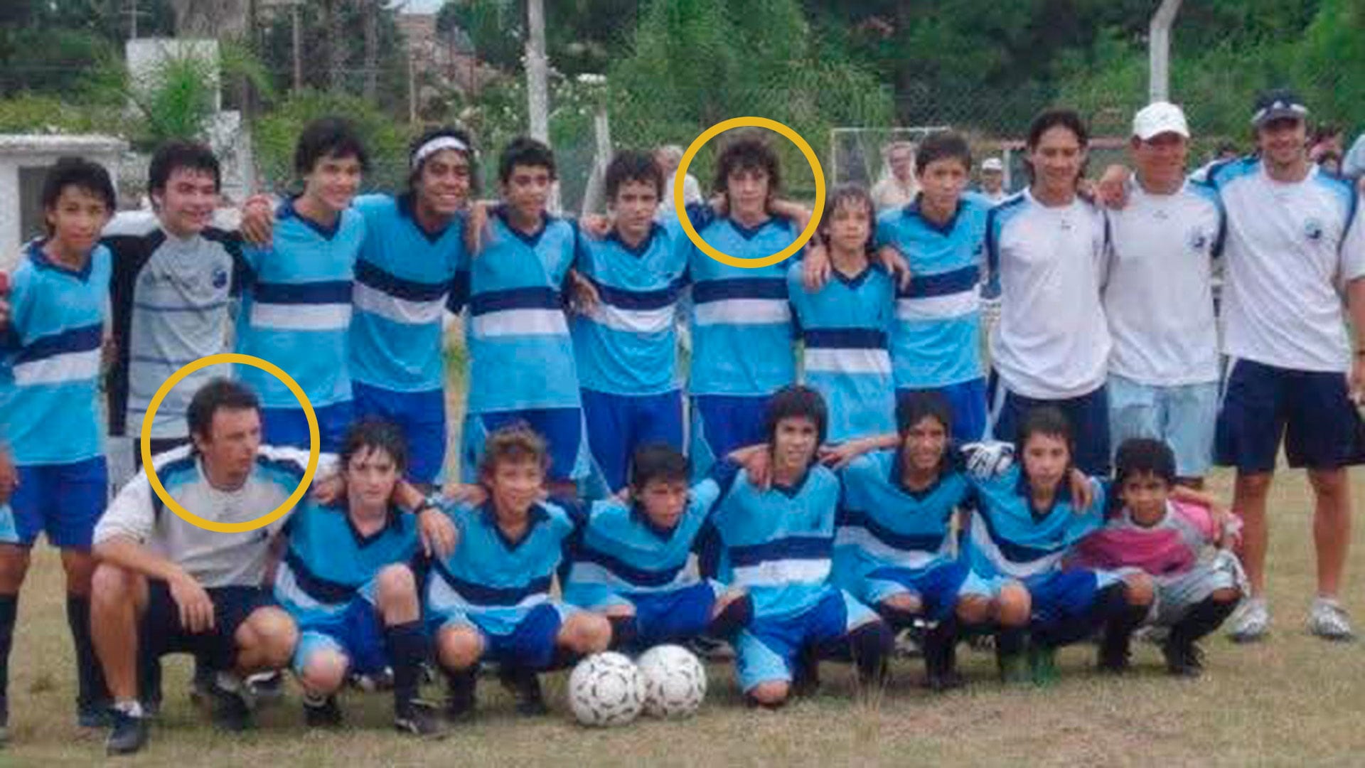 En la fila de arriba un joven Senesi y en la de abajo Marcogiuseppe