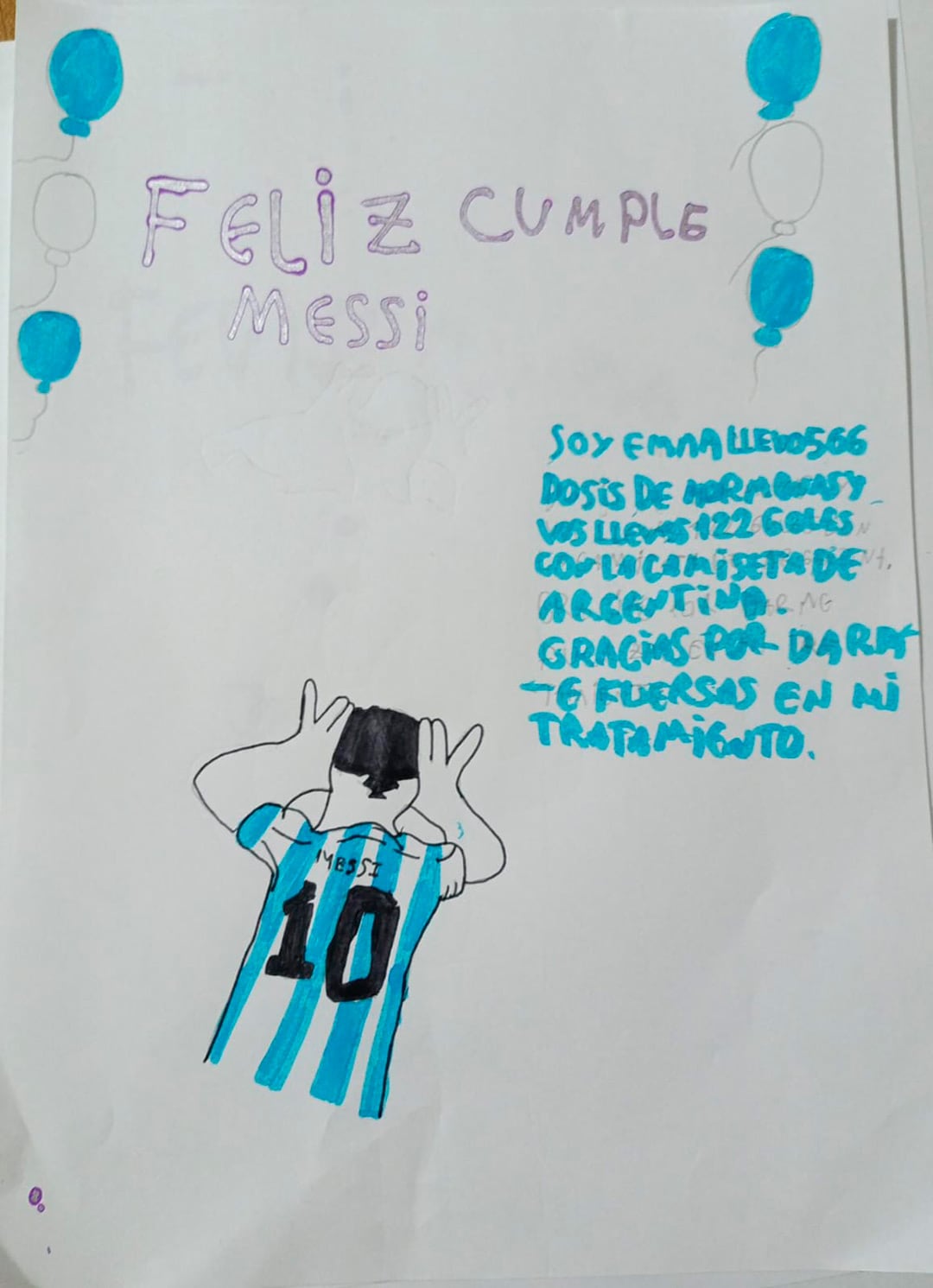 La niña que canta mientras le aplican inyecciones para crecer: el sueño de conocer a Messi y hacerle una pregunta muy especial