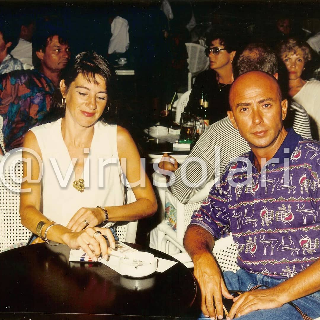 El Indio Solari y su compañera Virginia, madre de su único hijo