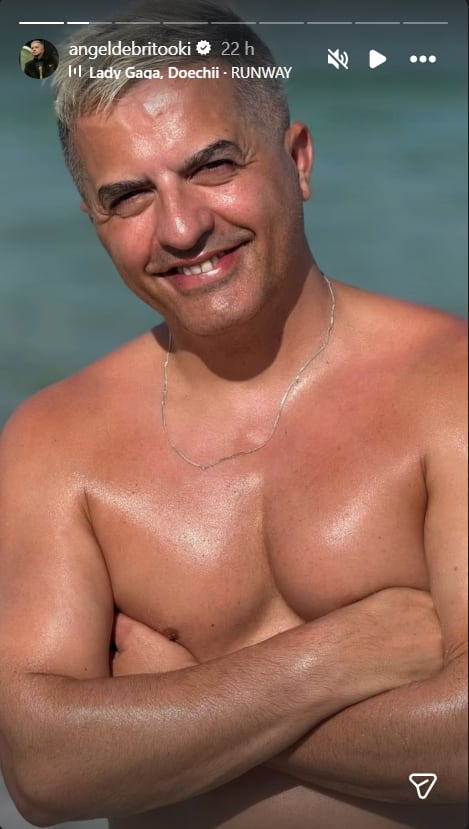 El conductor de LAM publicó fotos en la costa de Florida y mostró parte de sus vacaciones frente al mar