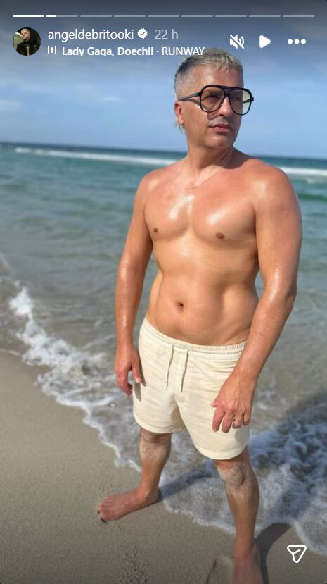 La publicación de Ángel de Brito en Miami se viralizó en X por preguntas y especulaciones sobre su abdomen