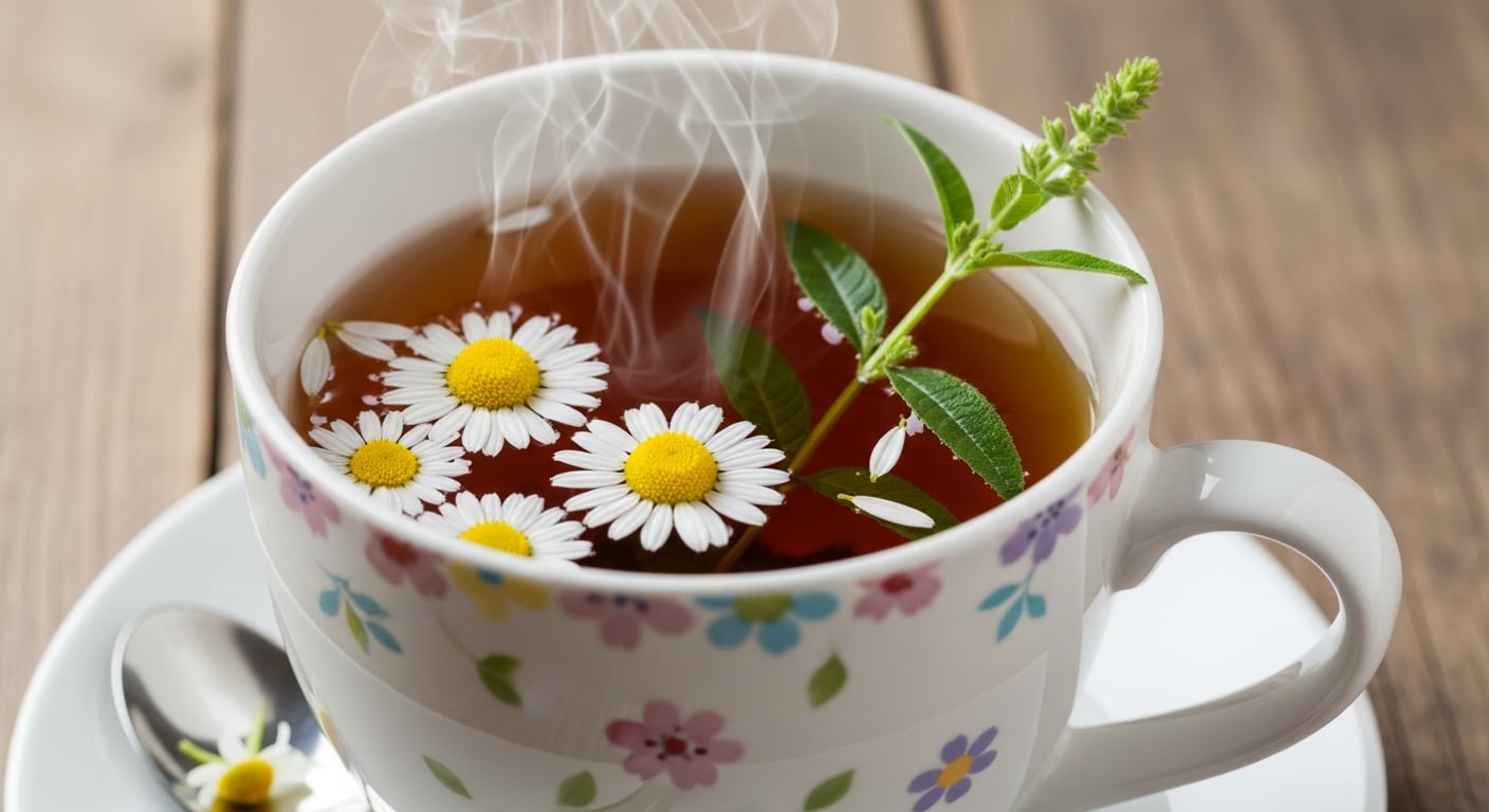 El té de manzanilla es una infusión tradicional valorada por sus efectos calmantes, digestivos y su aporte a la rutina de bienestar familiar (Imagen Ilustrativa Infobae)