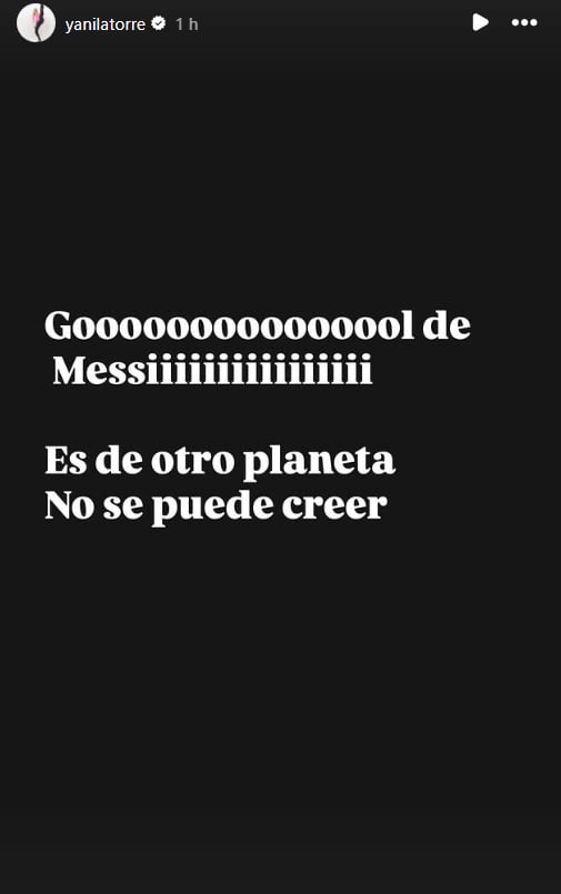 Yanina Latorre también siguió atenta el gol del Diez y la victoria albiceleste