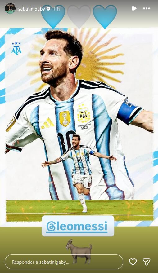 Gabriela Sabatini y Griselda Siciliani reposte aron la gráfica de la AFA que presentó a Lionel Messi como máximo goleador de la historia de los Mundiales