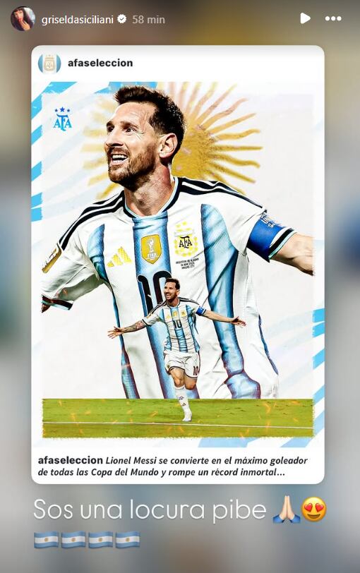 La protagonista de Envidiosa mostró su fanatismo por el jugador de fútbol