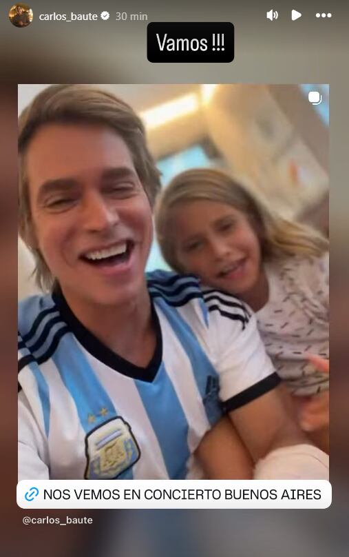El colombiano Carlos Baute respaldó a la selección Argentina