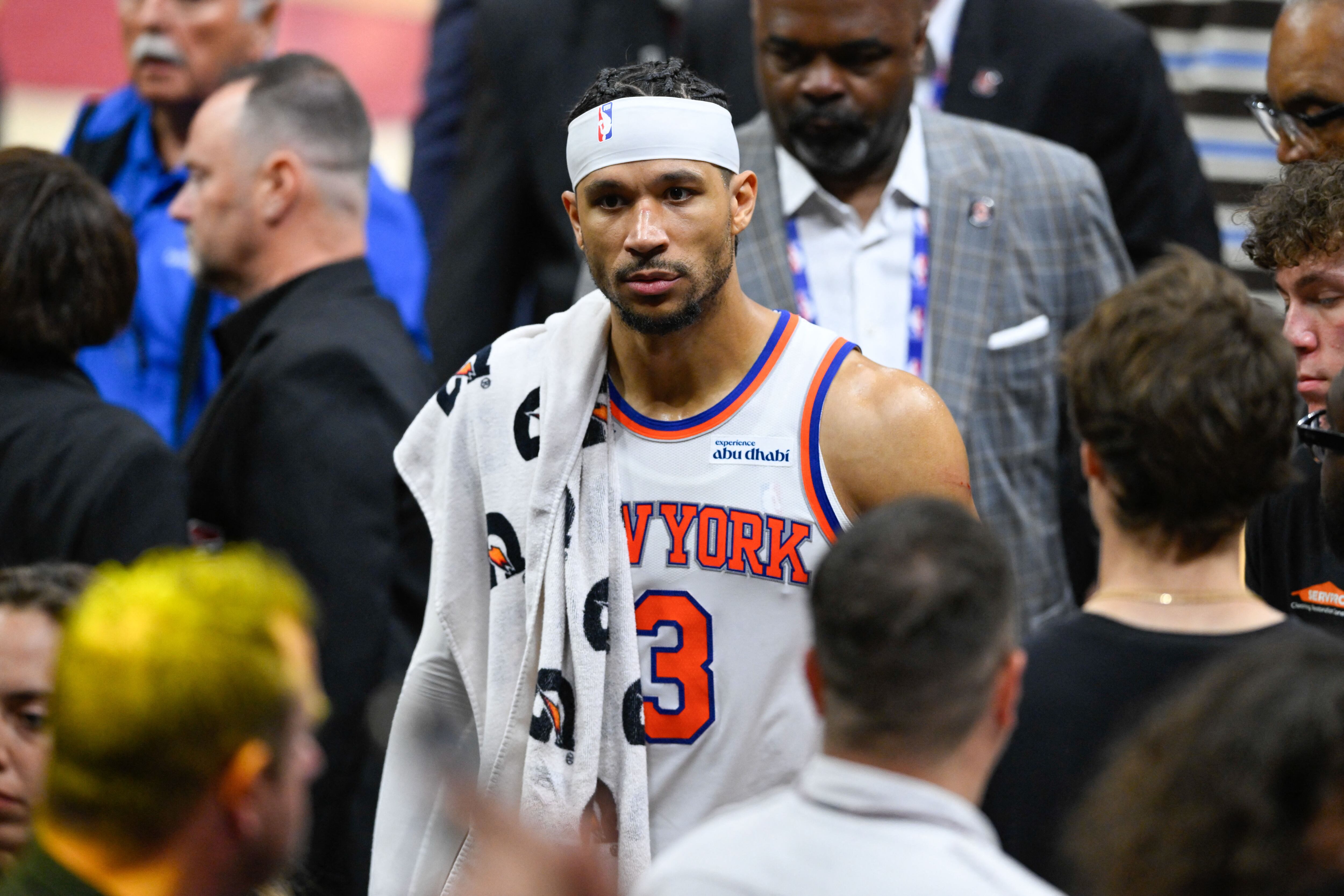 Josh Hart destaca la importancia de la nutrición meticulosa como clave para su rendimiento en las Finales de la NBA con los New York Knicks (Mandatory Credit: David Richard-Imagn Images)