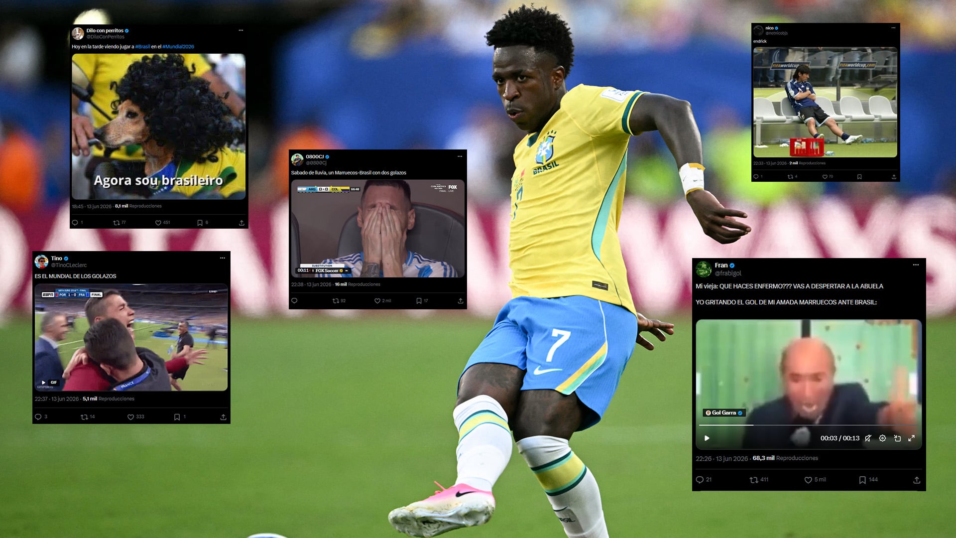 Vinicius marcó el único gol de Brasil