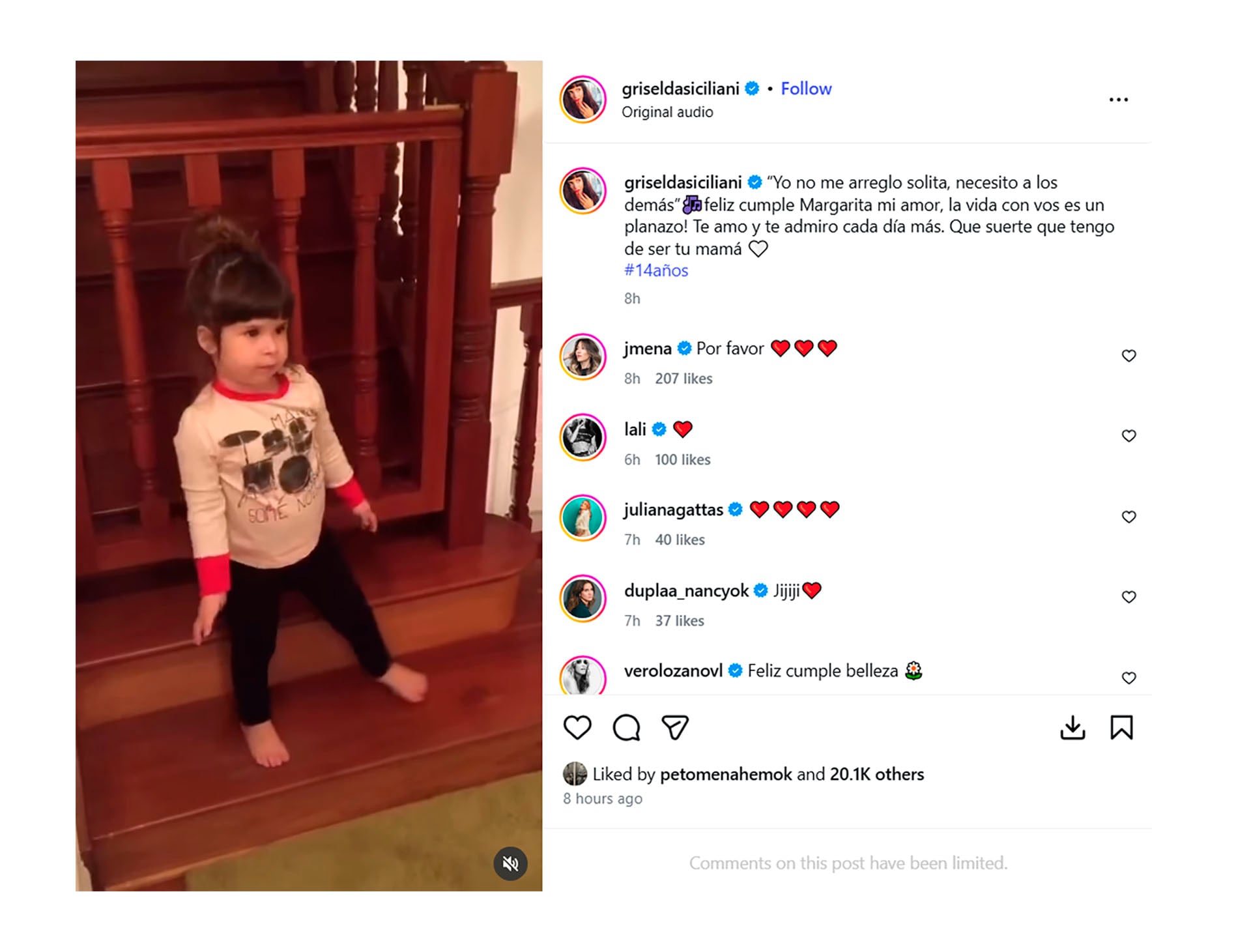 El cumpleaños de Margarita reafirmó que Adrián Suar y Griselda Siciliani mantienen una relación de respeto y acompañamiento en la crianza de su hija