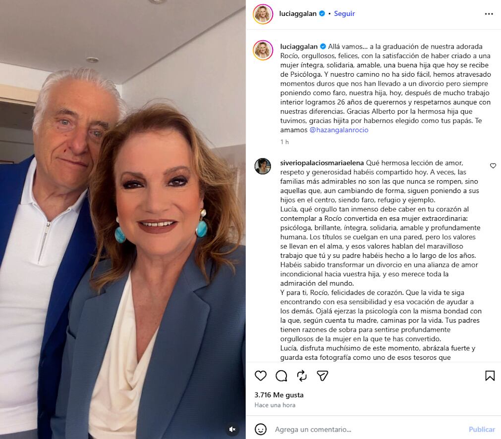 La cantante afirmó que la graduación de Rocío representa años de esfuerzo, aprendizaje y superación personal en la familia