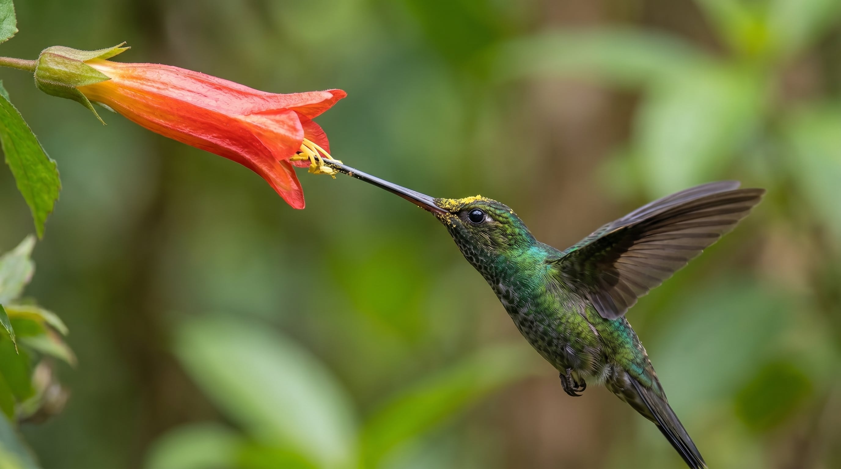 El colibrí picoespada tiene un pico de hasta 10,2 centímetros, una longitud que supera la de su cuerpo sin contar la cola (Imagen Ilustrativa Infobae)