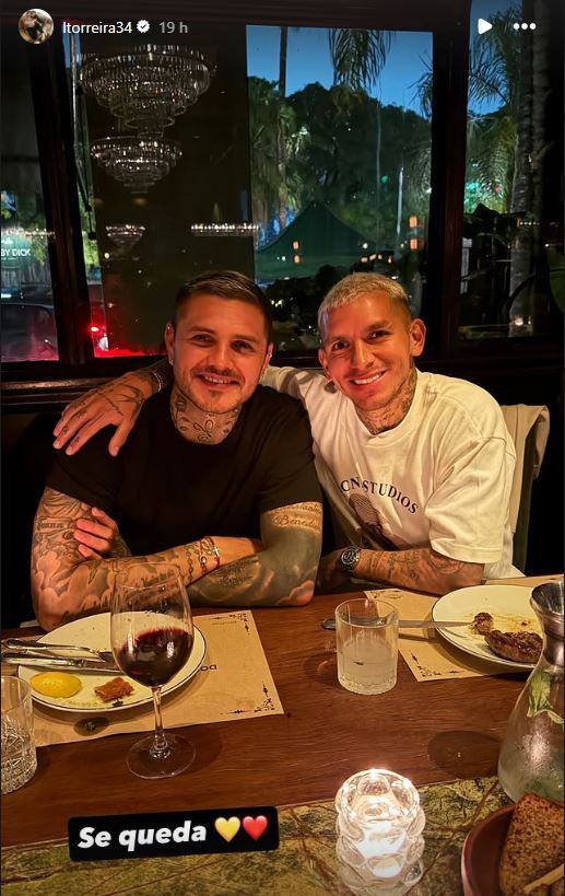 La publicación de Lucas Torreira que generó debate en redes sobre el futuro de Mauro Icardi