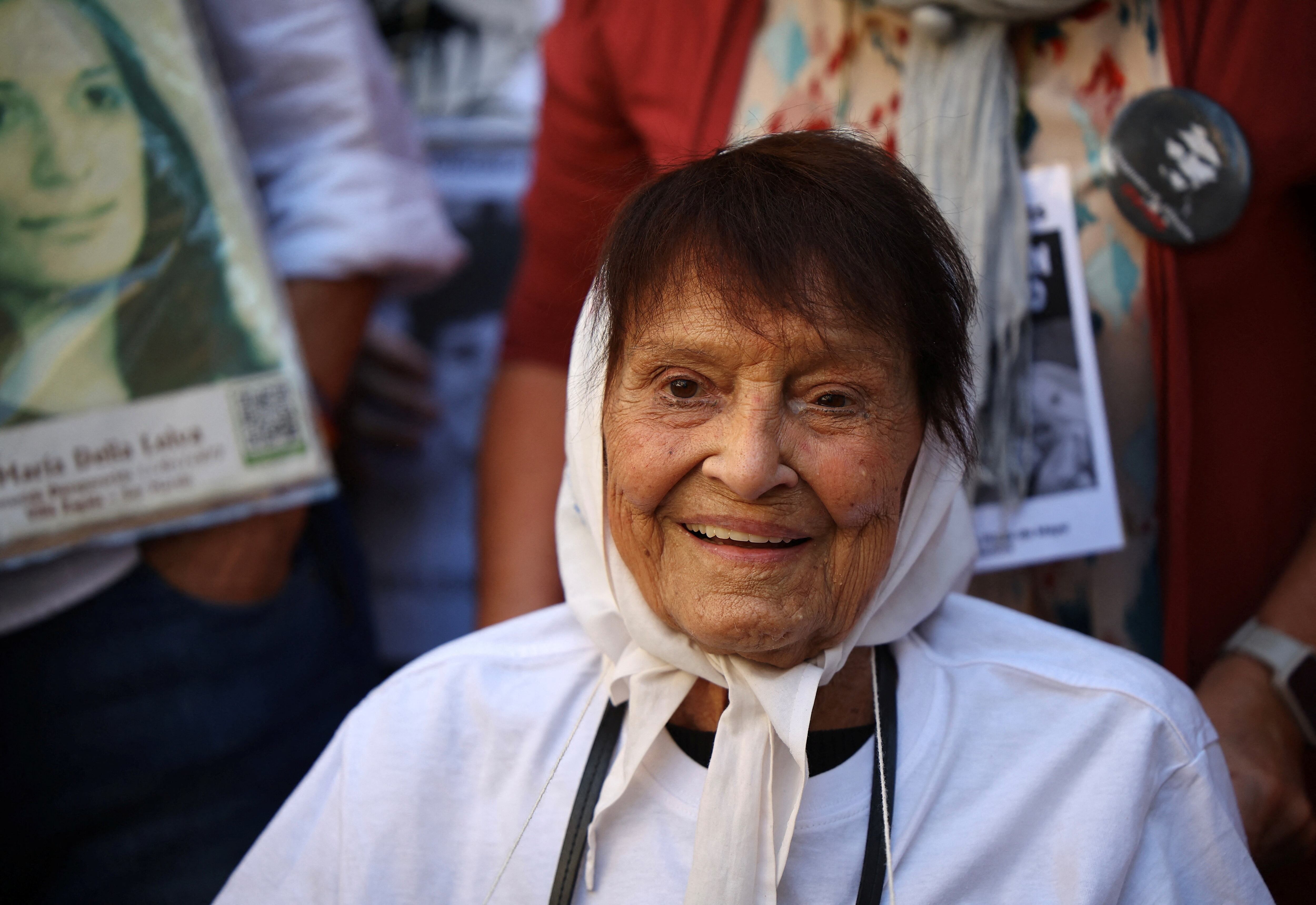 La desaparición de Alejandro Almeida en 1975 convirtió a Taty Almeida en una voz central del reclamo de memoria, verdad y justicia REUTERS/Agustin Marcarian